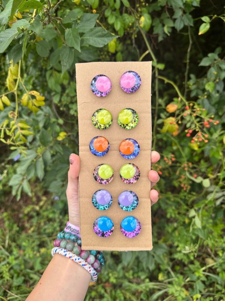 6 Handpainted 24mm Kawaii Rainbow Holographic Safety Eyes