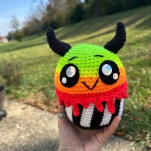 Crochet Demon Cupcake Devil Soul Eater Amigurumi Stuffed Animal Stuffie Plush Plushie