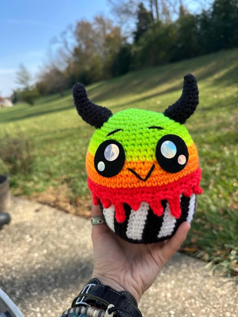 Crochet Demon Cupcake Devil Soul Eater Amigurumi Stuffed Animal Stuffie Plush Plushie