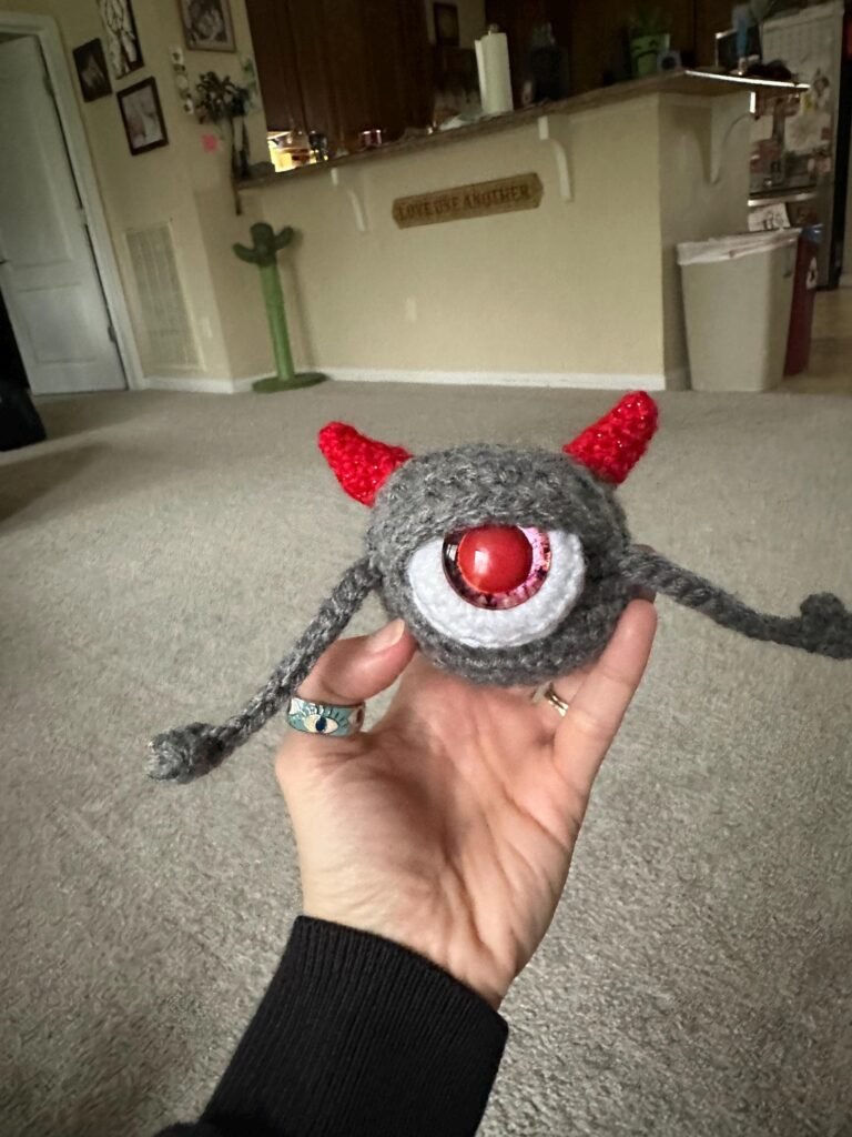 Crochet Eyeball Monster Amigurumi | Stuffed Animal | Stuffie | Plush | Plushie