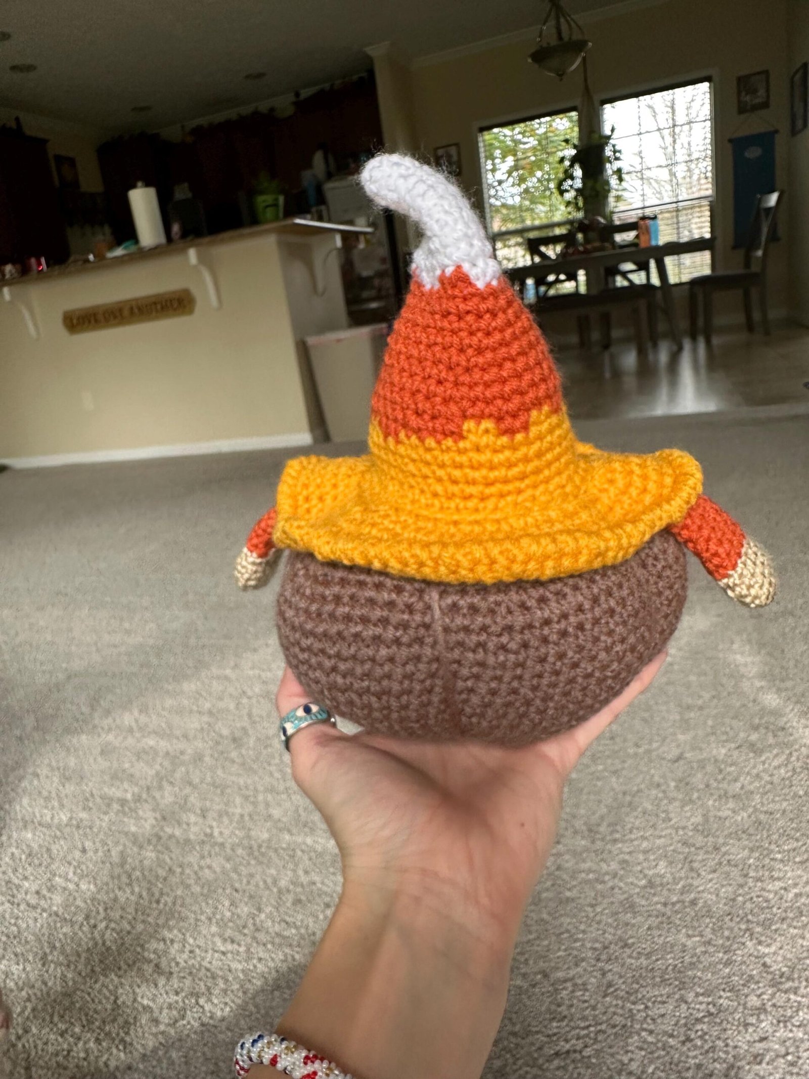 Crochet Fall Candy Corn Pumpkin Gnome Amigurumi | Stuffed Animal | Stuffie/Plush | Plushie - Image 5