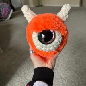 Crochet GIANT fuzzy eyeball monster Amigurumi/Stuffed Animal/Plush/Plushie