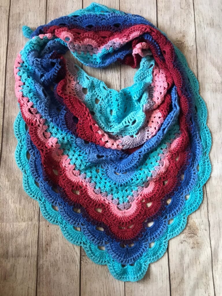 Crochet Granny Virus Shawl | Scarf | Wrap