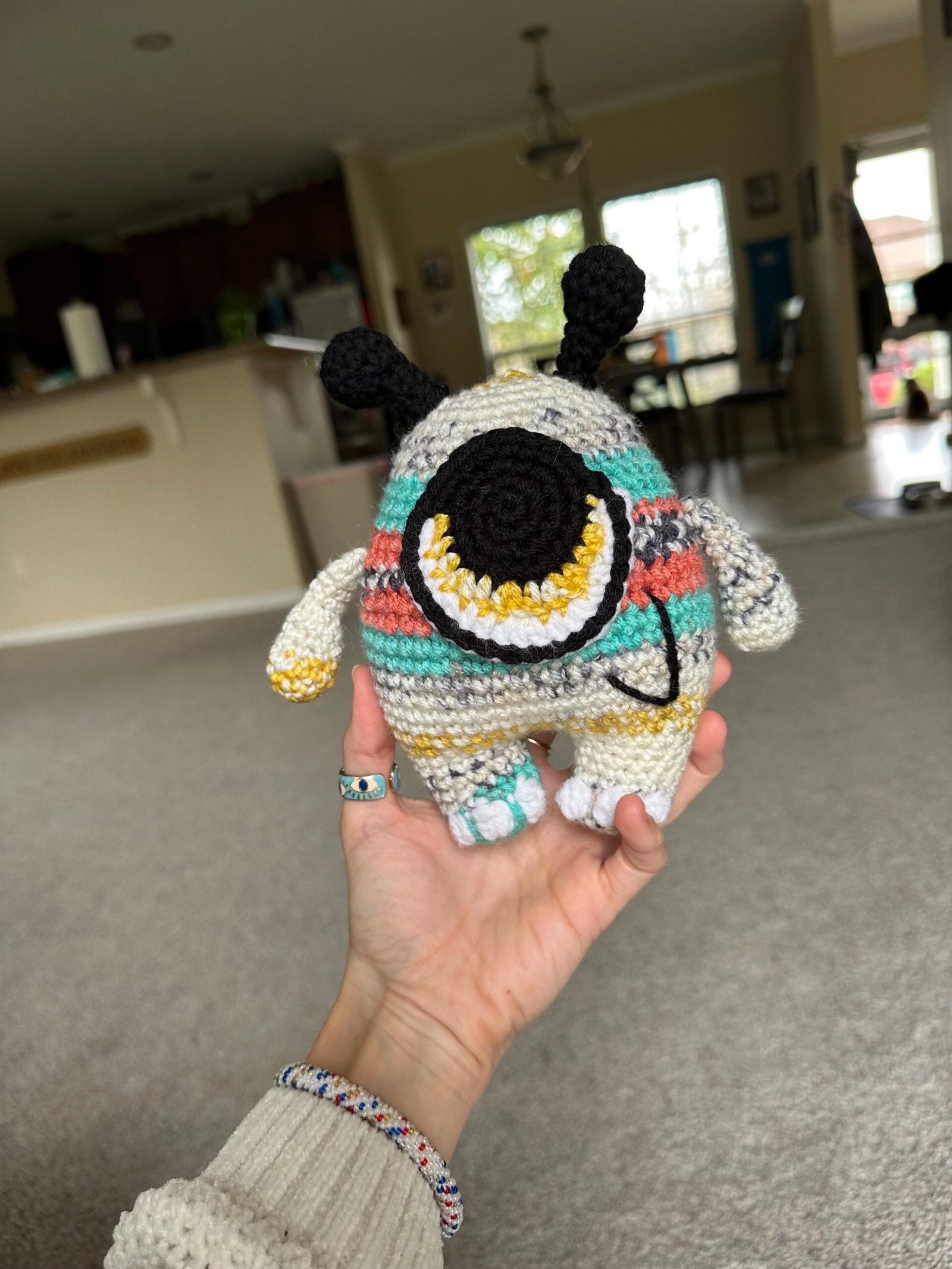Crochet One Eyed Mini Monster Amigurumi | Stuffed Animal | Stuffie | Plush - Image 2