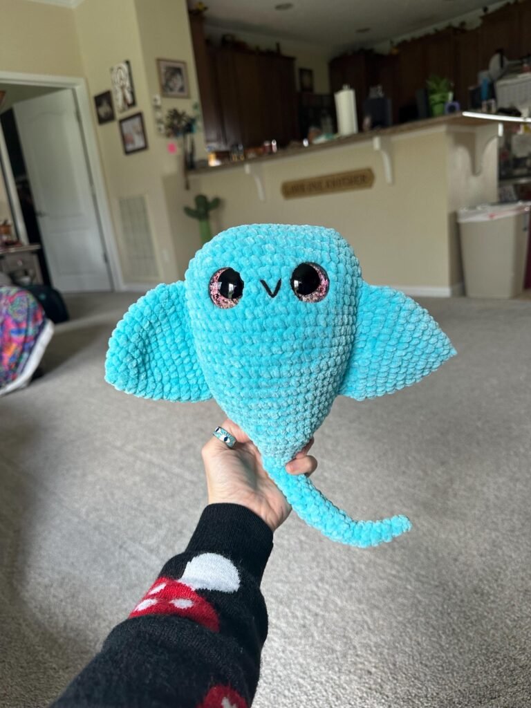 Crochet Sting Ray Amigurumi | Stuffed Animal | Stuffie | Plush | Plushie