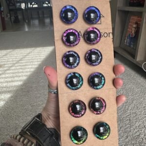 Handpainted Holographic Safety Eyes: 24mm Plastic Eyes (6 Sets)