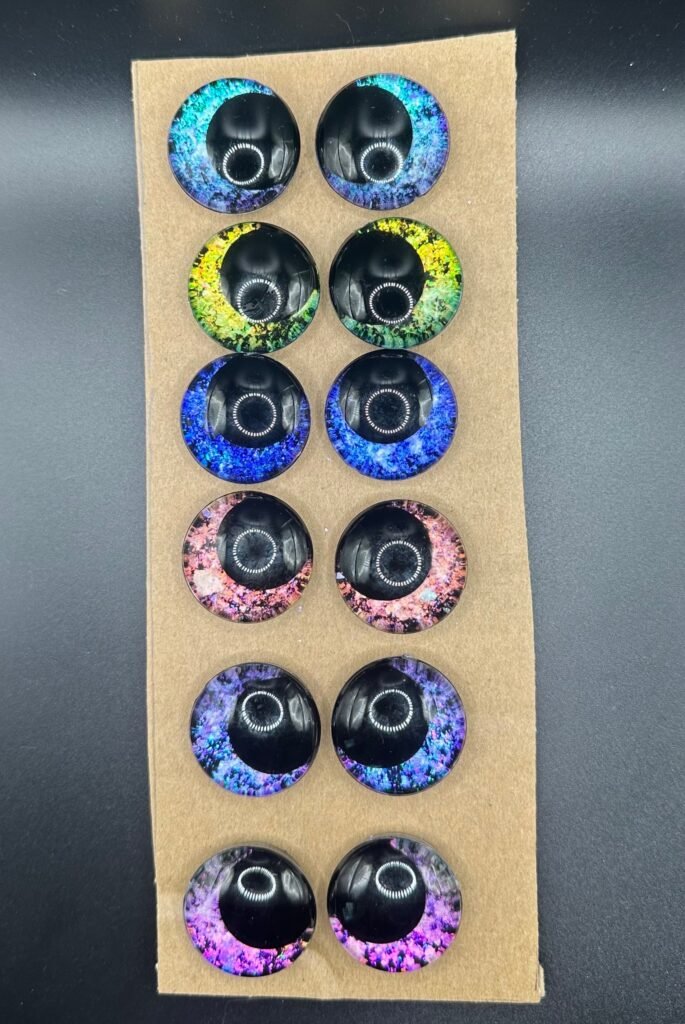 Handpainted Kawaii Safety Eyes: 30mm Plastic Holographic Eyeballs