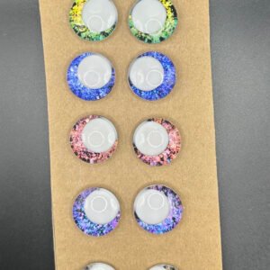 Handpainted Kawaii Safety Eyes: Holographic White Pupil, 24mm (6 Sets)