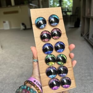 Handpainted Kidney Bean Safety Eyes: 30MM Plastic Holographic Eyeballs