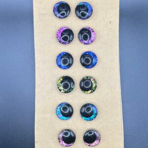MADE to Order 6x Handpainted Kawaii 18mm SINKER Black Pupil Safety Eyes/Plastic Safety Holographic Eyes/Eyeballs