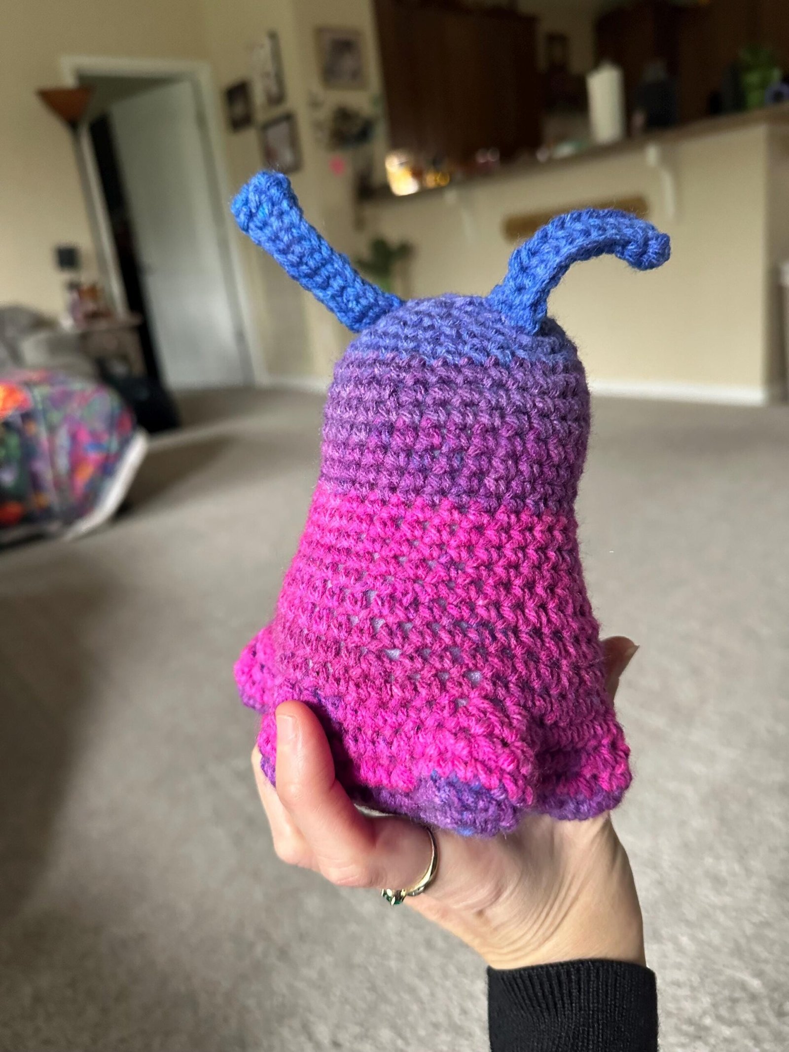 Playful Blob Monster with Hand-Painted Eye - Image 3