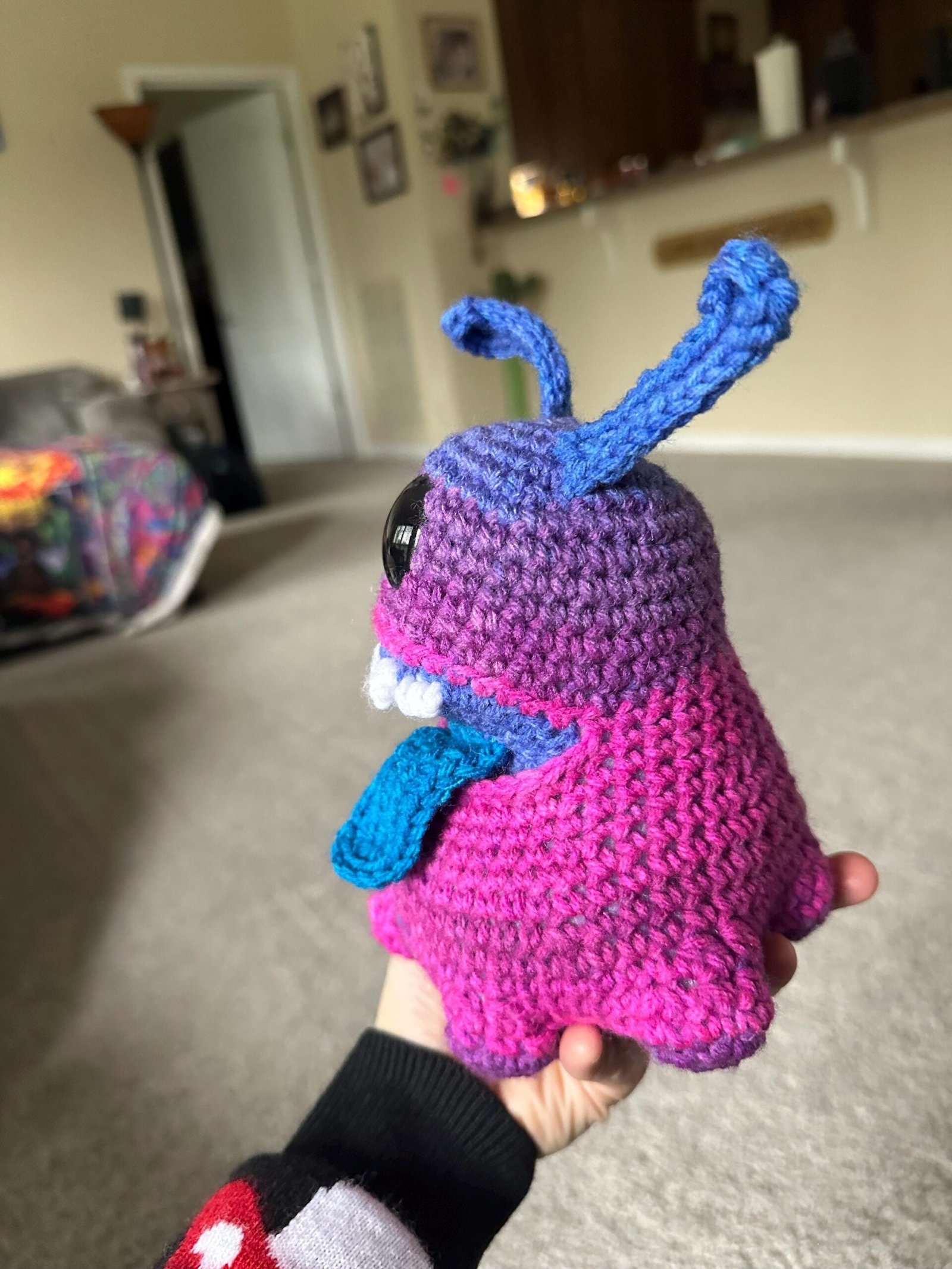 Playful Blob Monster with Hand-Painted Eye - Image 4