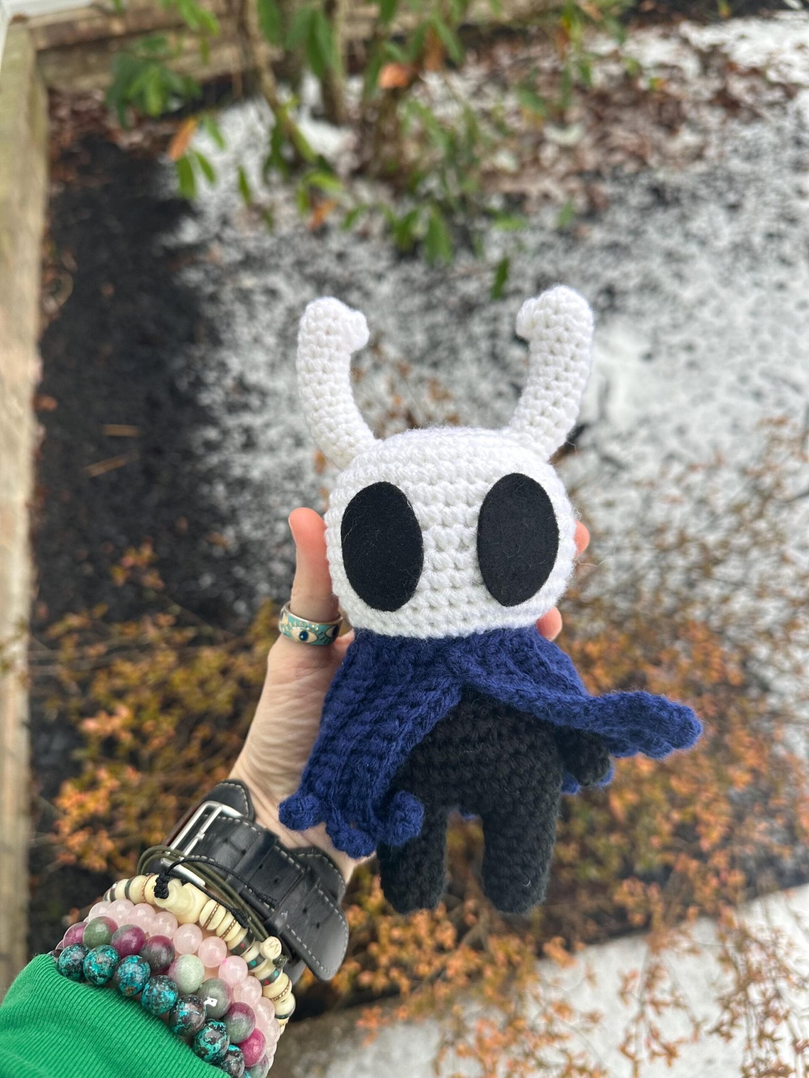 Handmade Hollow Knight–Inspired Crochet Plush